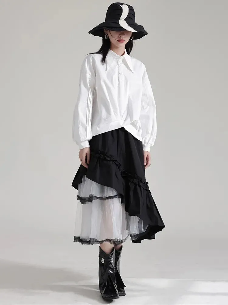 Hota Gathered Blouse - White