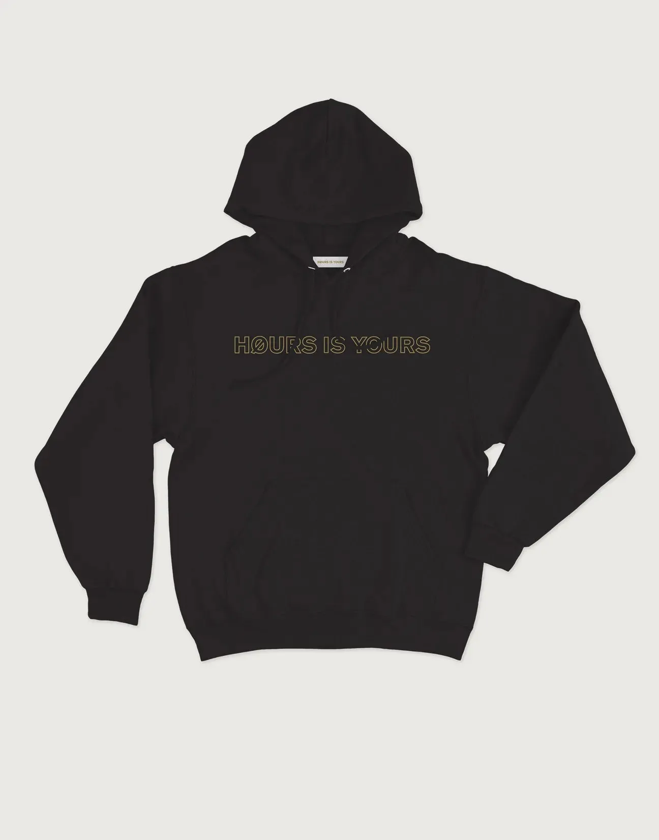 HOURS IS YOURS - OUTLINE HOODY - BLACK