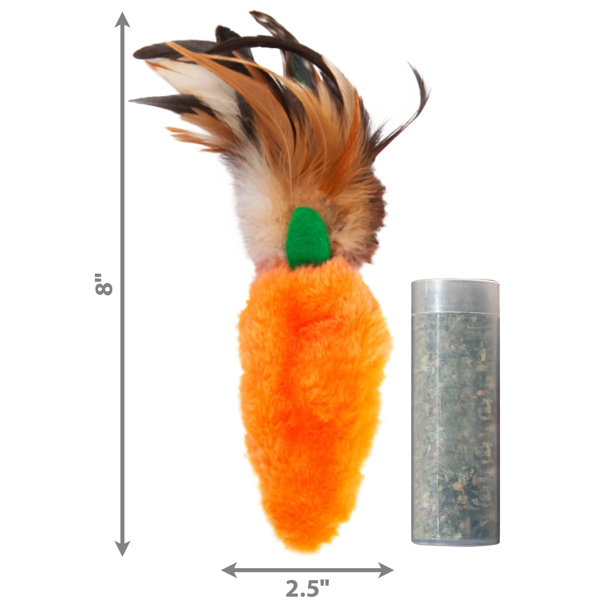 KONG Refillables Carrot w/Feather Top Cat Toy