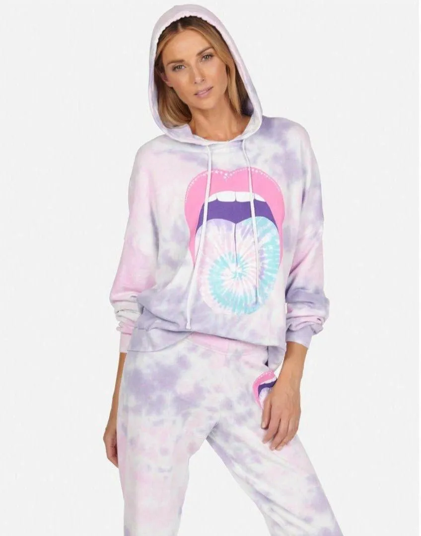 Lauren Moshi Anissa Tie Dye Tongue Hoodie