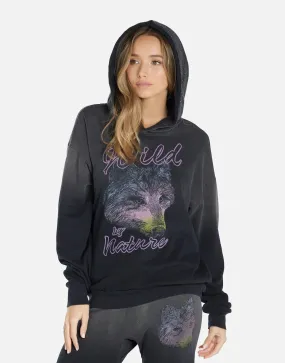 Lauren Moshi Harmony Wild Wolf Hooded Sweatshirt