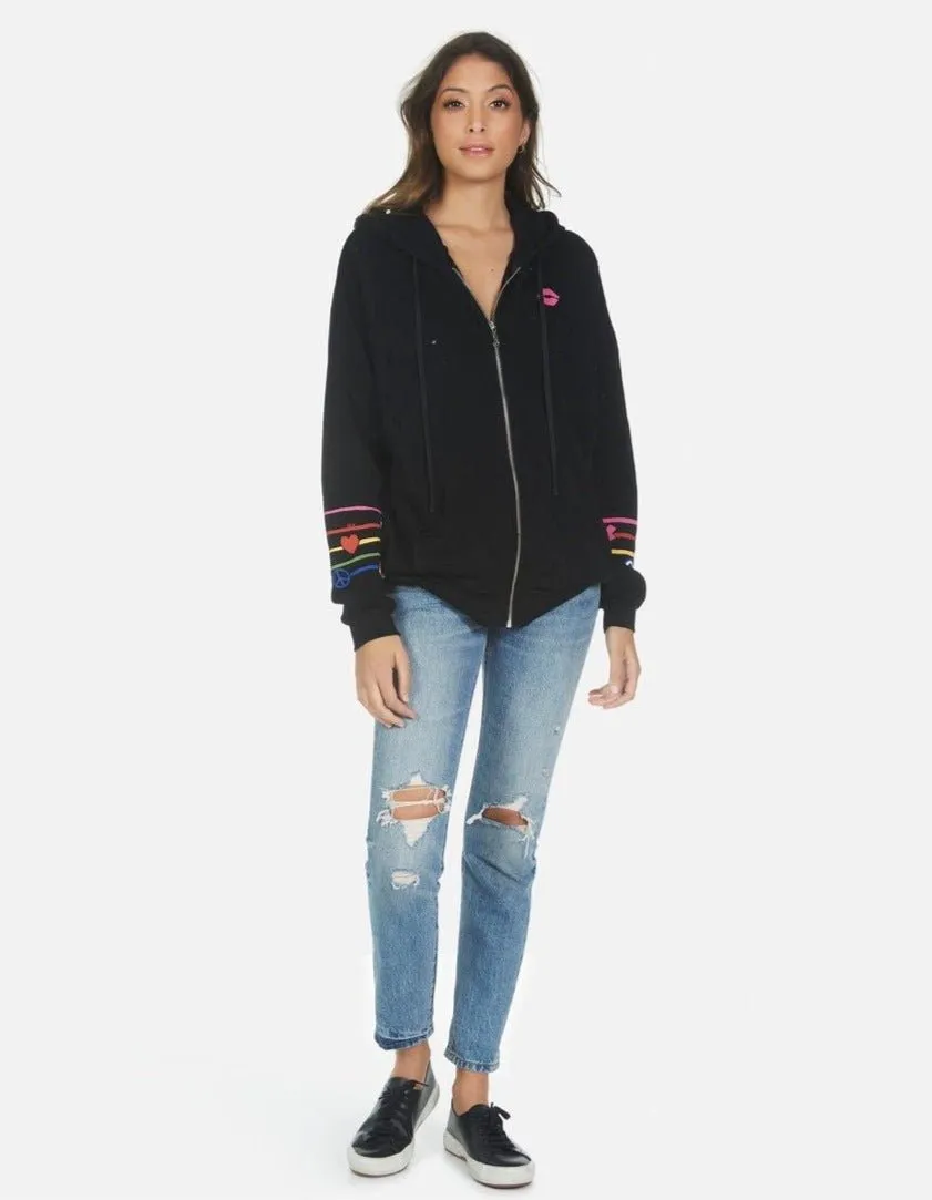 Lauren Moshi Koa Elements Rainbow Zip up Hoodie