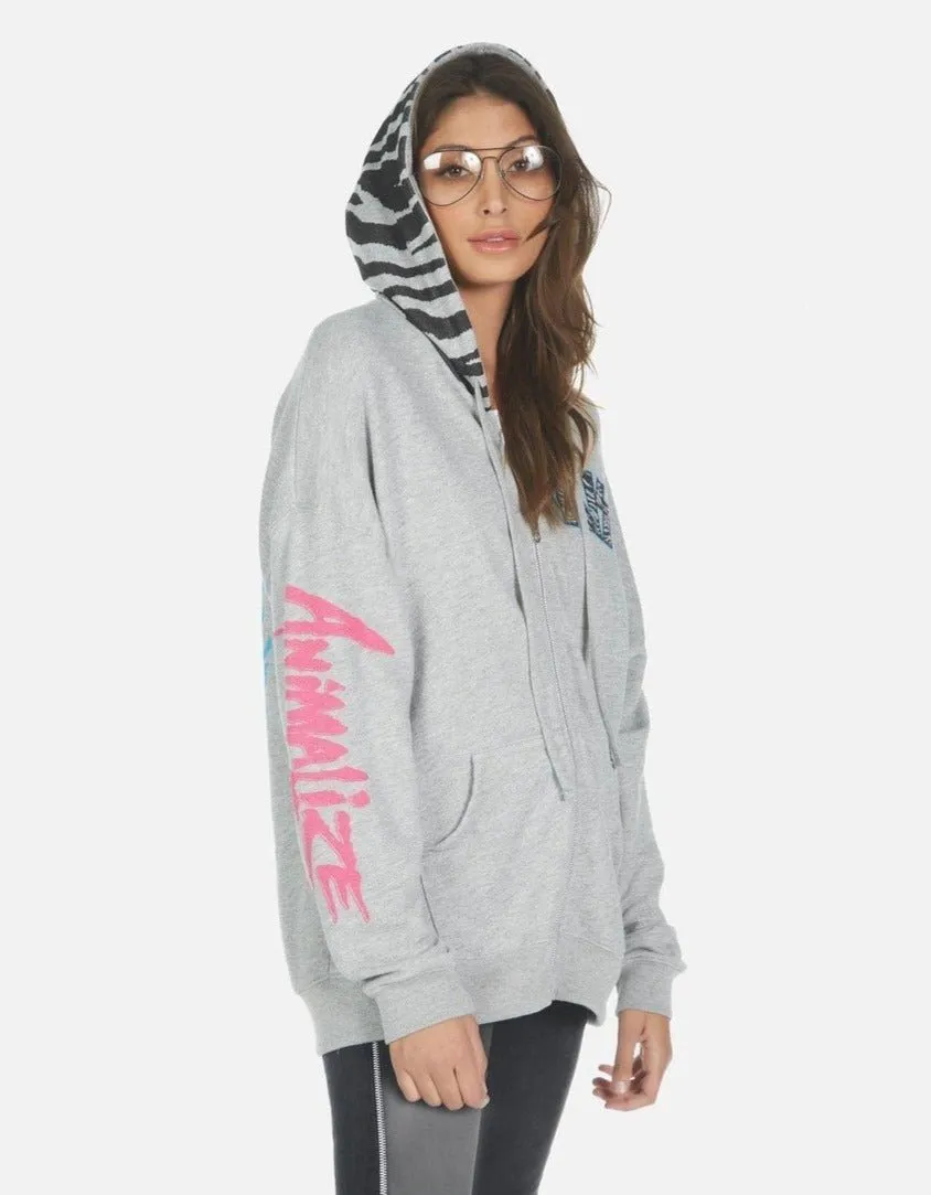 Lauren Moshi Koa KISS Animalize Zip up Hoodie