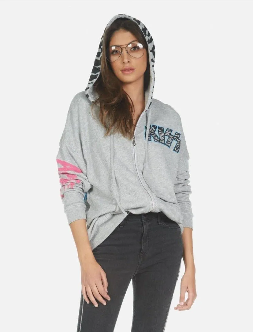 Lauren Moshi Koa KISS Animalize Zip up Hoodie