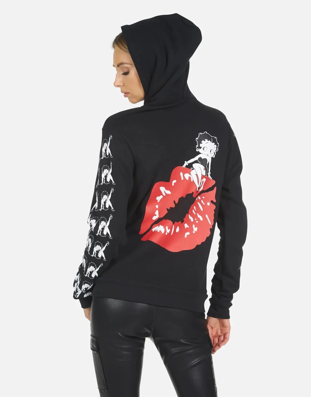 Lauren Moshi Lennox Betty Boop Zipper Hoodie