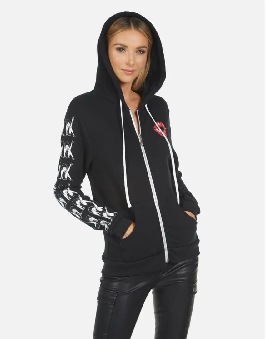 Lauren Moshi Lennox Betty Boop Zipper Hoodie