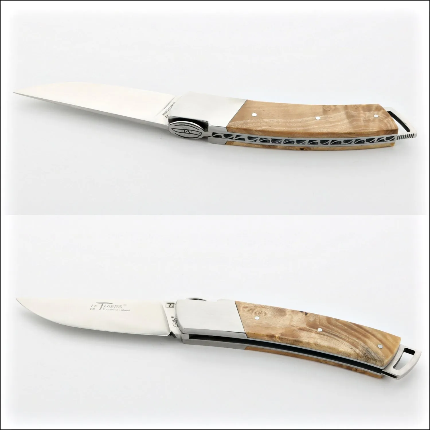 Le Thiers Gentleman 12 cm Pocket Knife Burled Maple