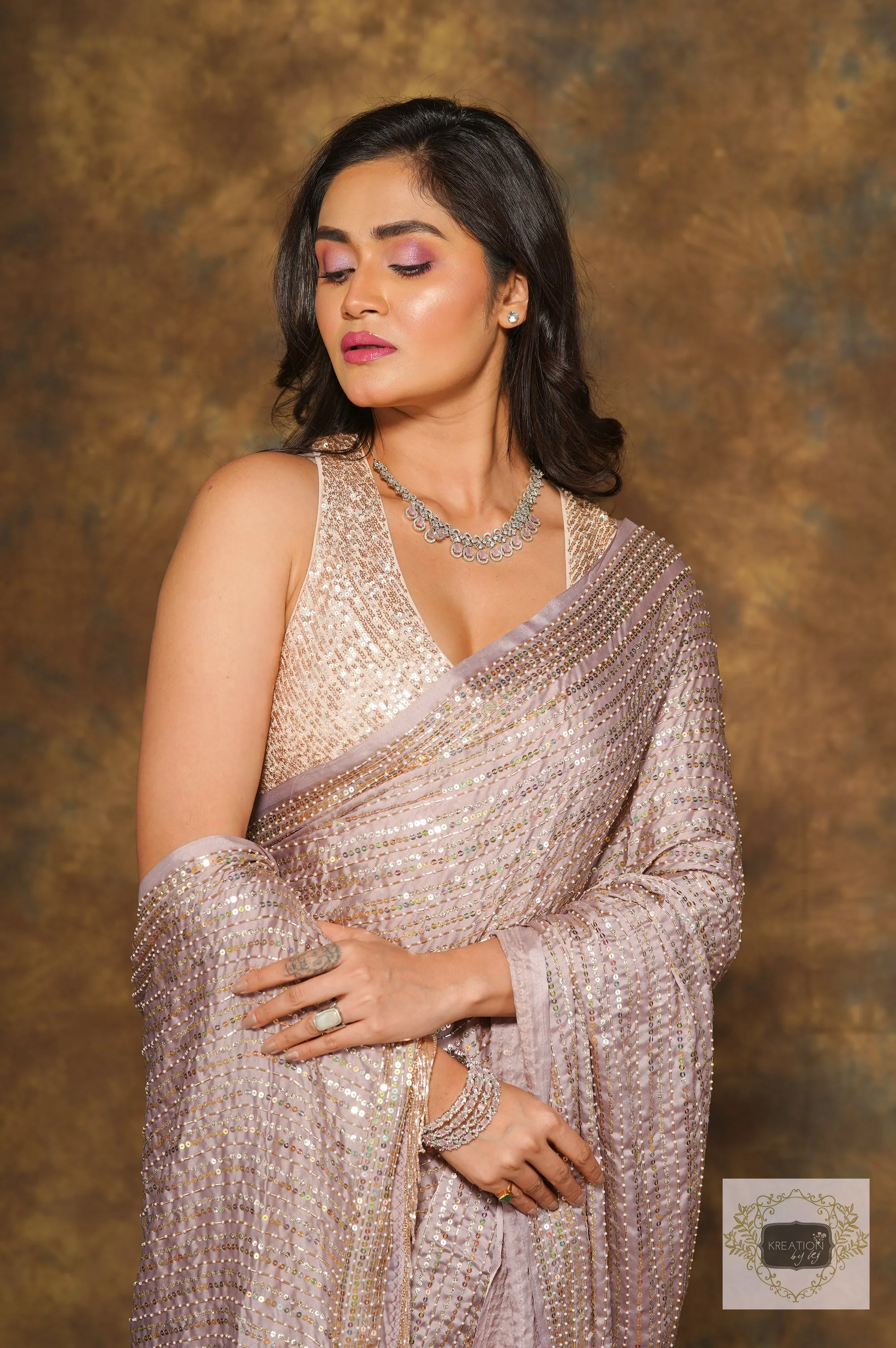 Lilac Chand Sifarish Saree