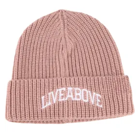 Live Above Arched logo Beanie - Mauve