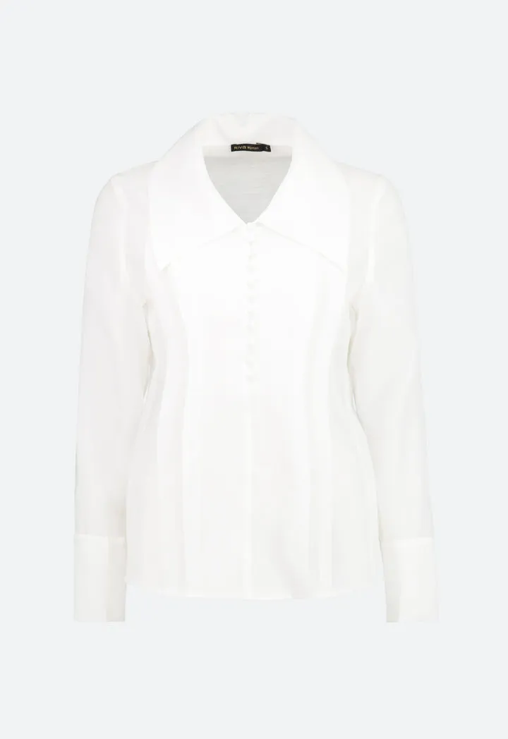 Loop Button Organza Shirt