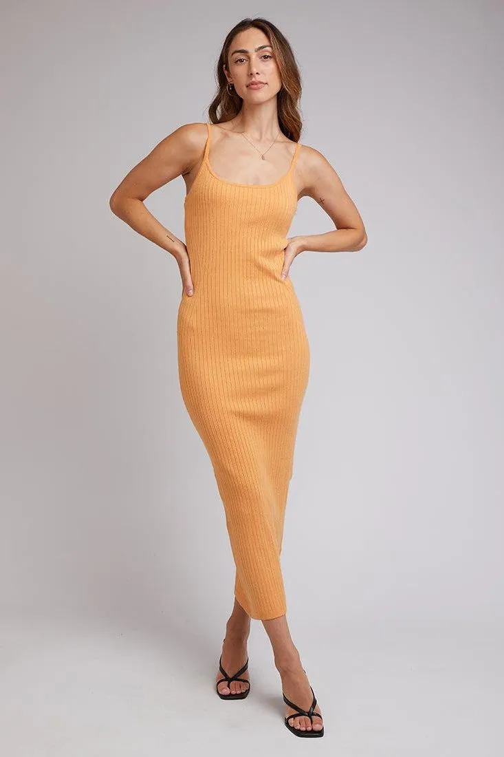 Maddie Midi Dress - Orange