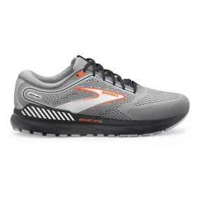 Men's Brooks Beast GTS 23, Grey/Scarlet/Ebony, 13 D Medium