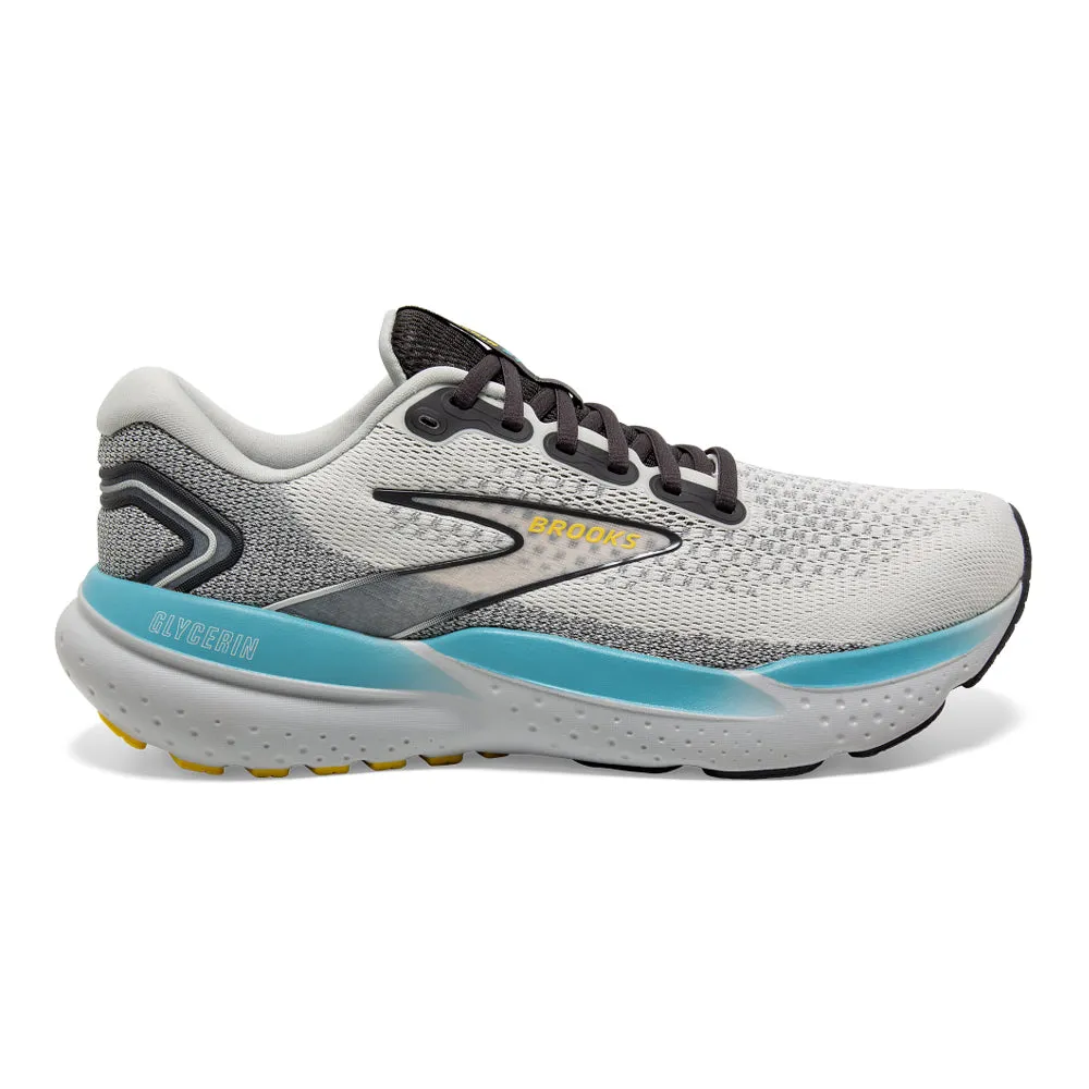 Men's Brooks Glycerin 21, Coconut/Forged Iron/Yellow, 10.5 D