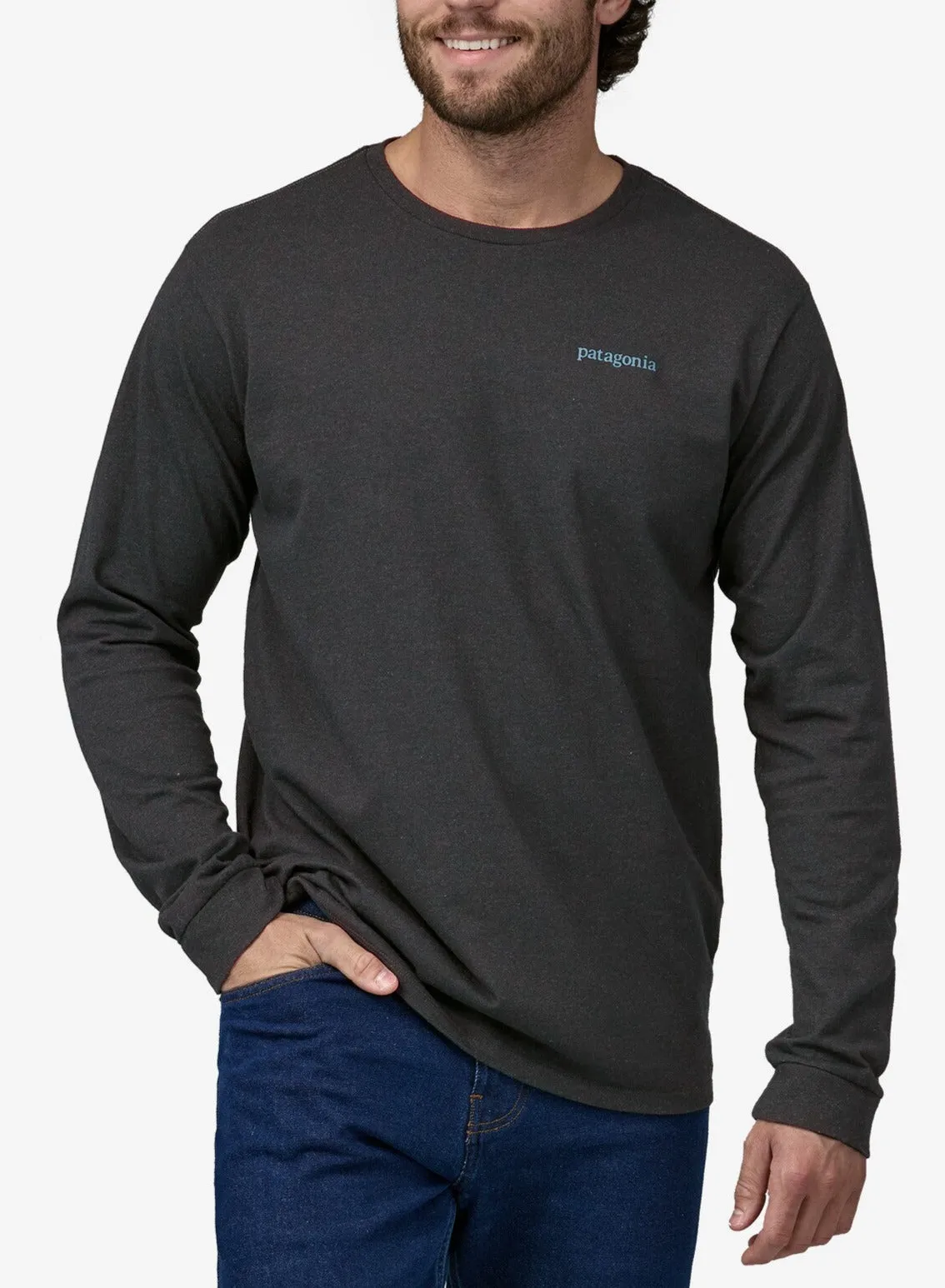 Men's Long-Sleeved Line Logo Ridge Responsibili-Tee