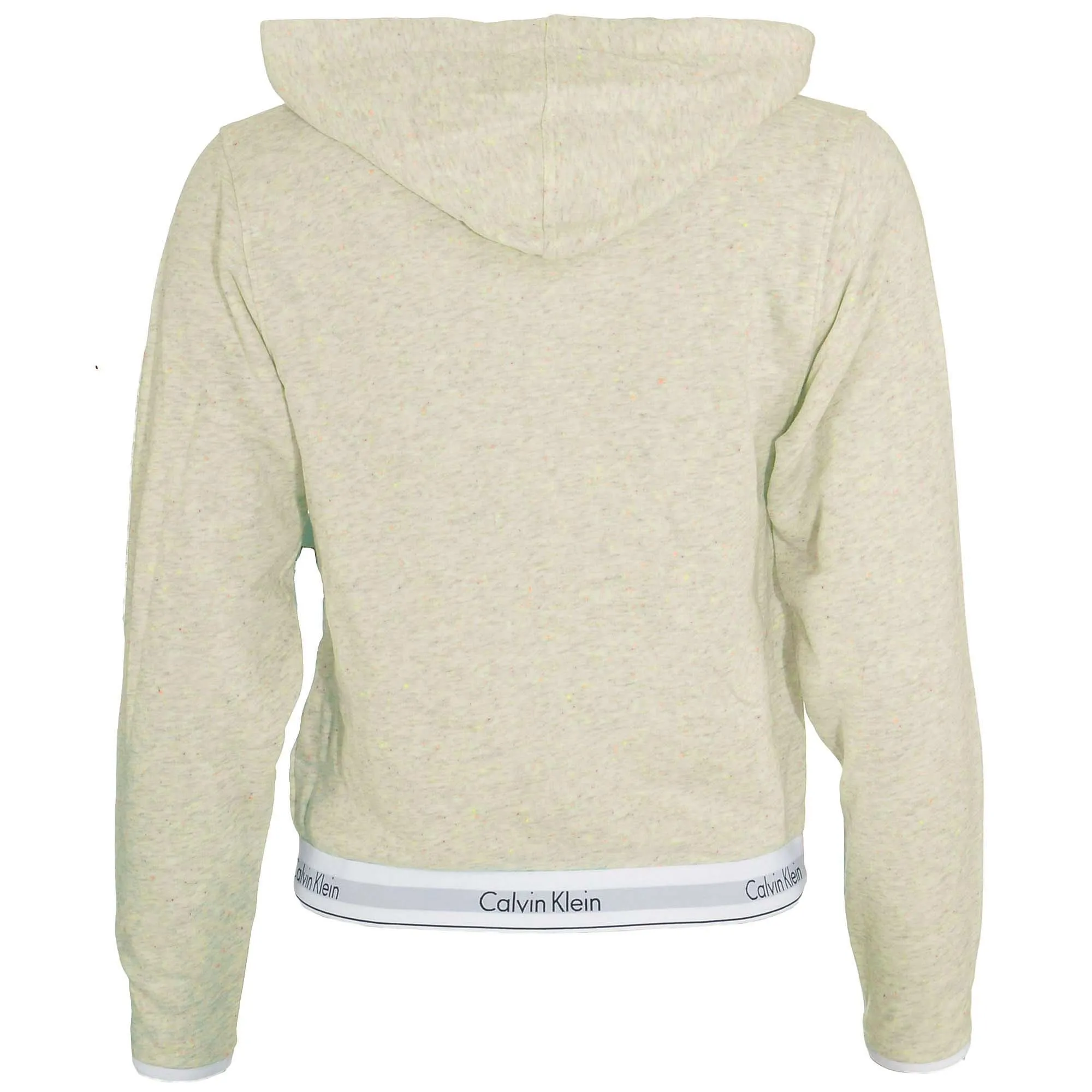 Modern Cotton Zip Hoody, Snow Heather - Neon Neps