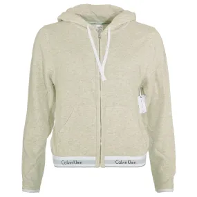 Modern Cotton Zip Hoody, Snow Heather - Neon Neps