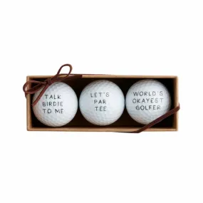 Mud Pie Golf Ball Set