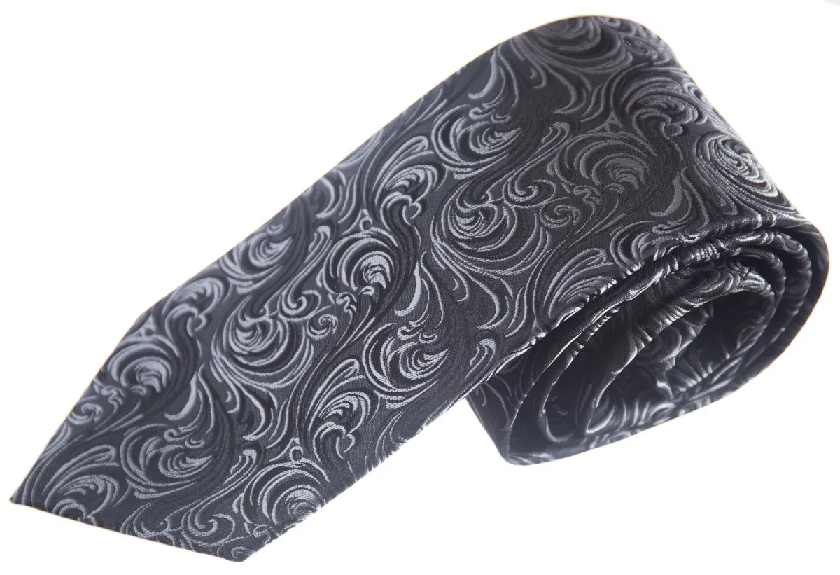 Necktie Satin Paisley Jacquard Self Tie Classic Windsor - RENTAL