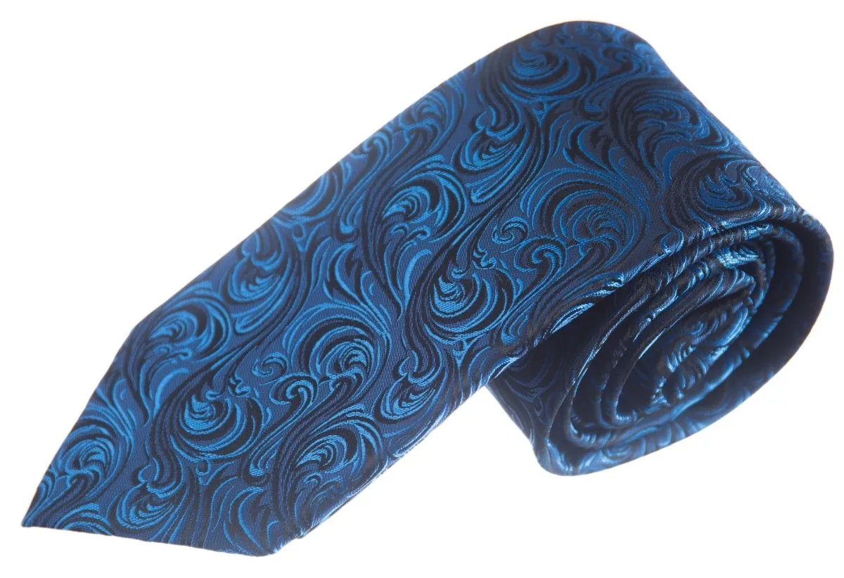 Necktie Satin Paisley Jacquard Self Tie Classic Windsor - RENTAL