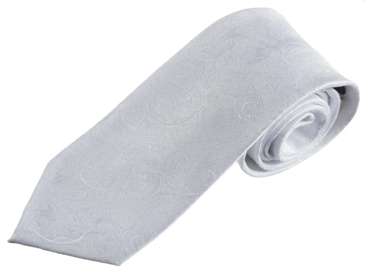 Necktie Satin Paisley Jacquard Self Tie Classic Windsor - RENTAL