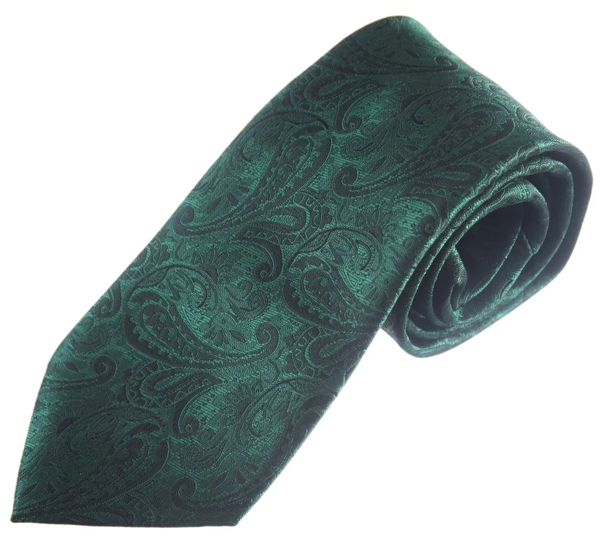 Necktie Satin Paisley Jacquard Self Tie Classic Windsor - RENTAL