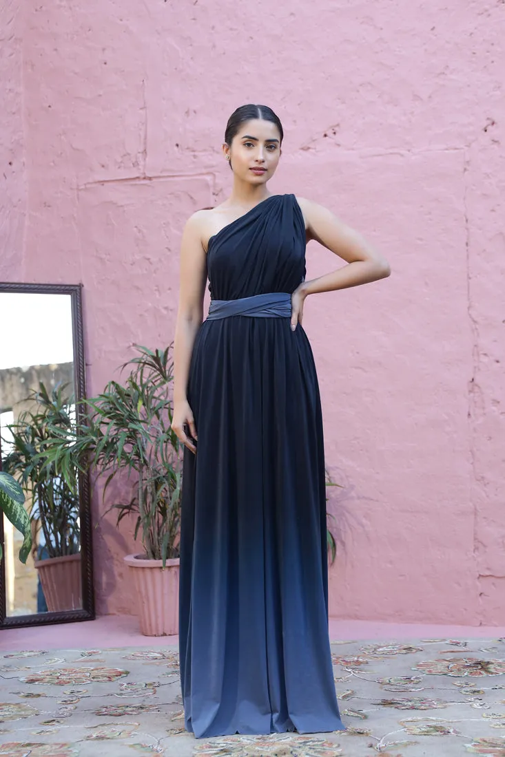 Nicole - Infinity Drape Ombre Maxi with Bustier (Final Sale)