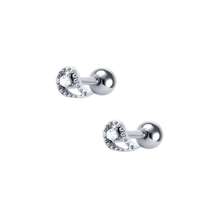 Paisley Piercing Barbell Ball Back Earrings Sleeper Earrings