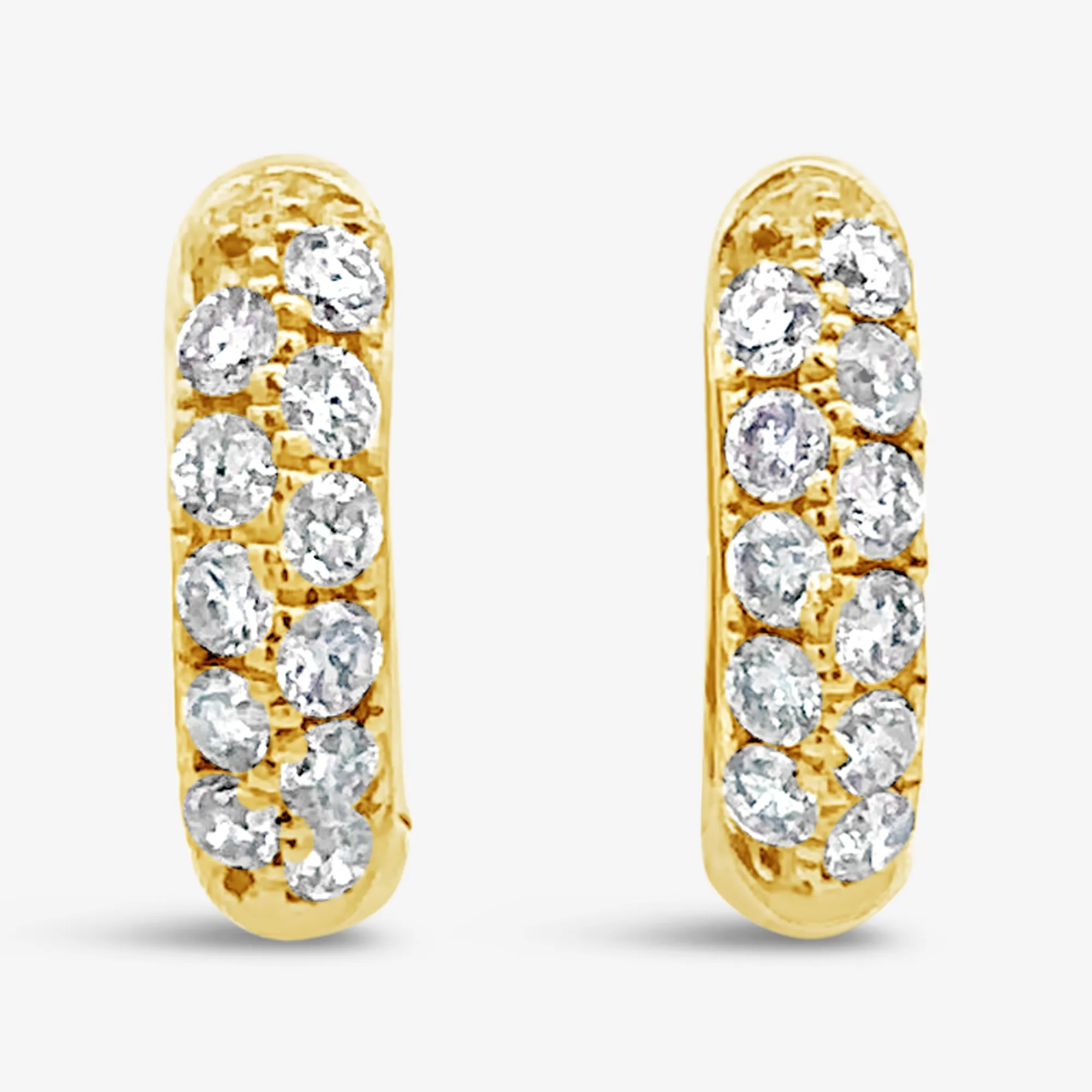 Pave 0.40CT Huggie Earrings