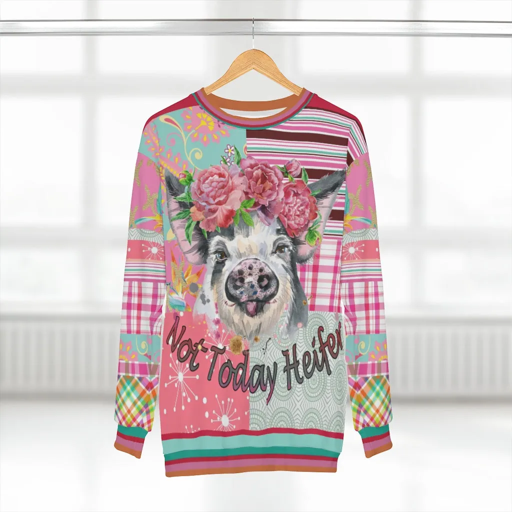 Pink Calypso Patchwork Unisex Sweatshirt