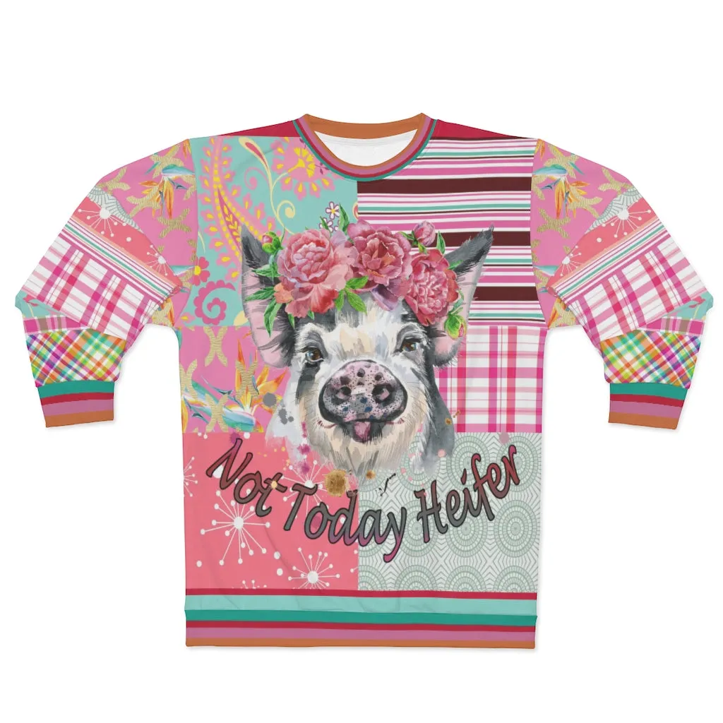 Pink Calypso Patchwork Unisex Sweatshirt