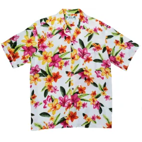 Plumeria All-over Hawaiian Shirt | White