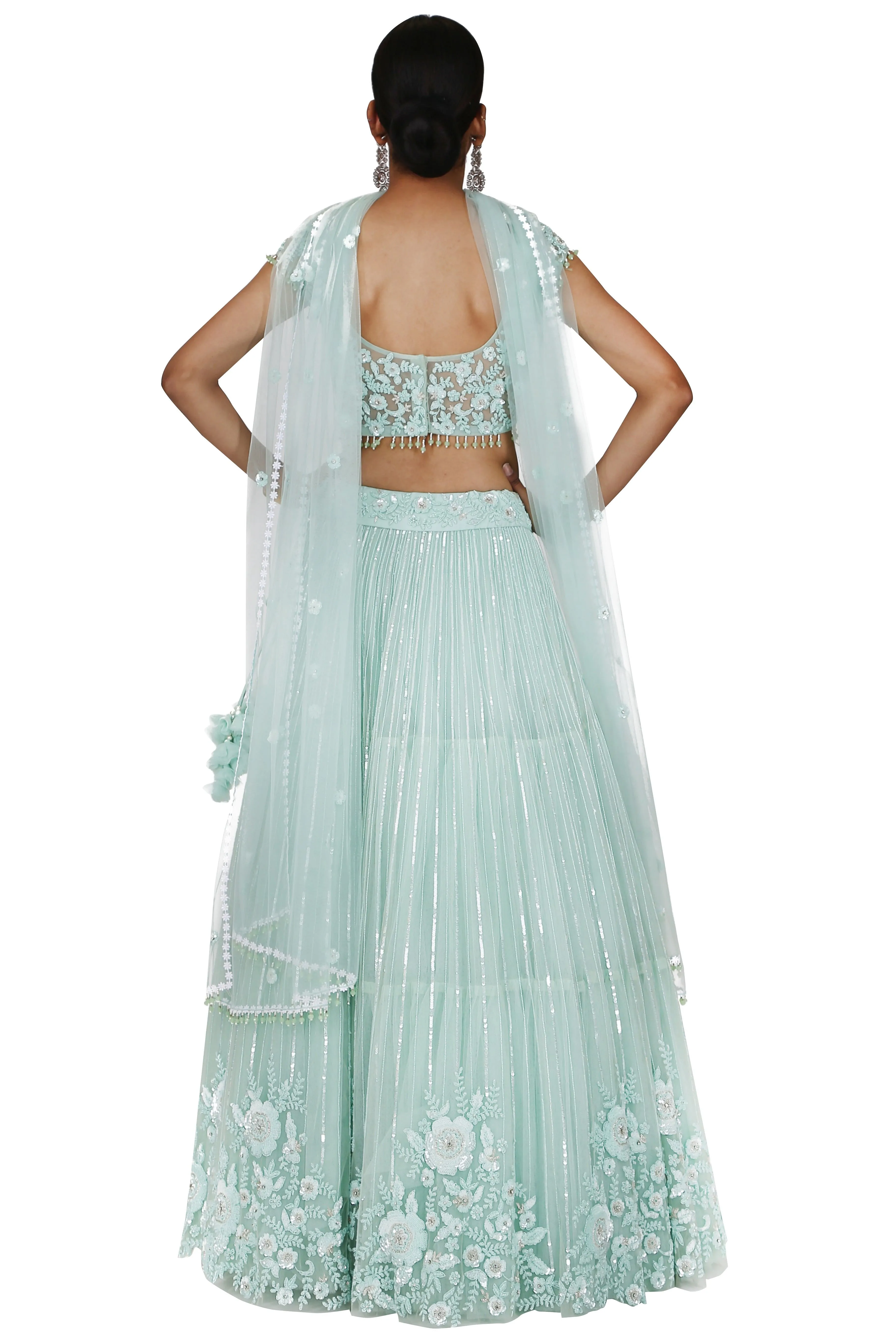 Powder Blue Lehenga Set.