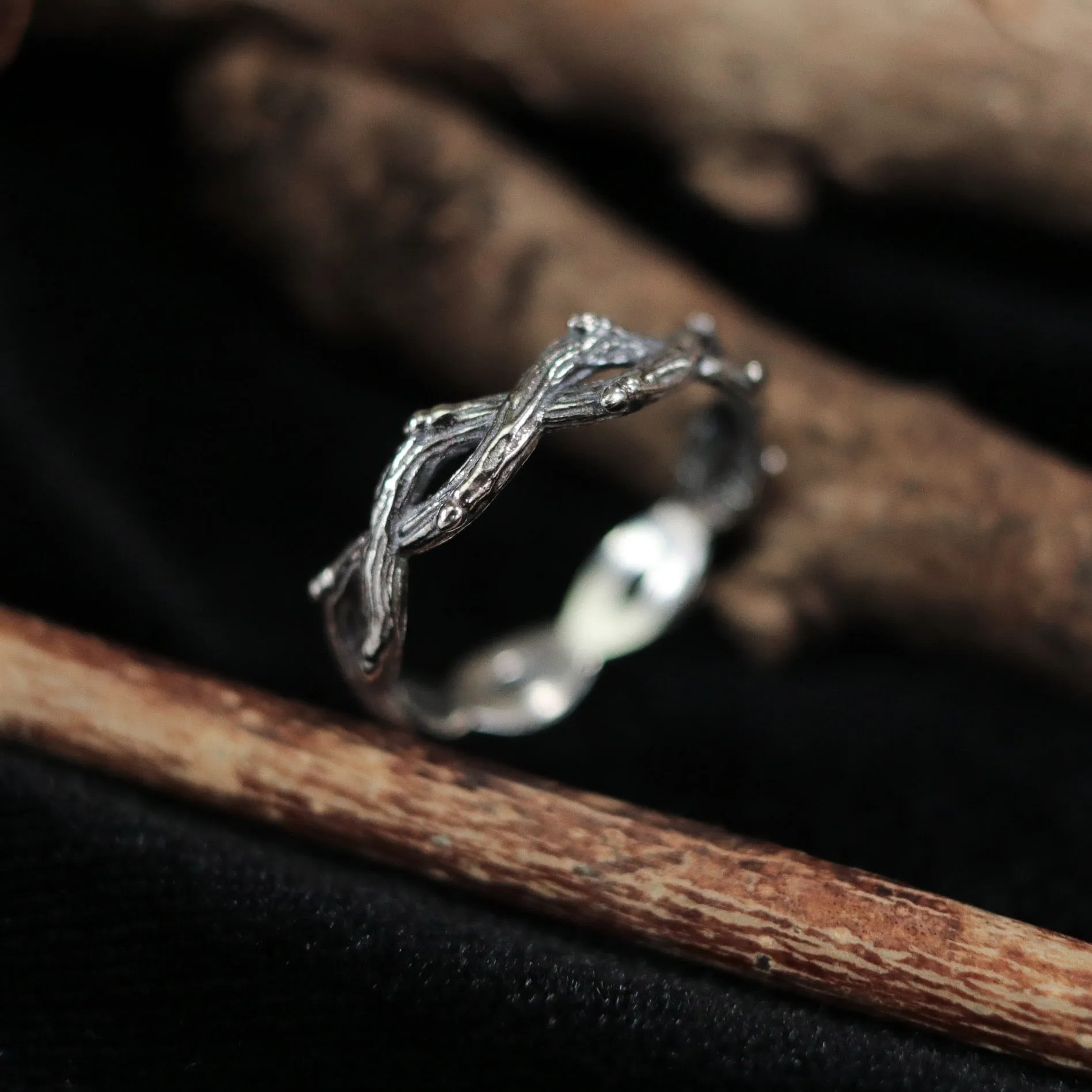 Silvestre Double Wrap Gothic Thorn Branch Ring