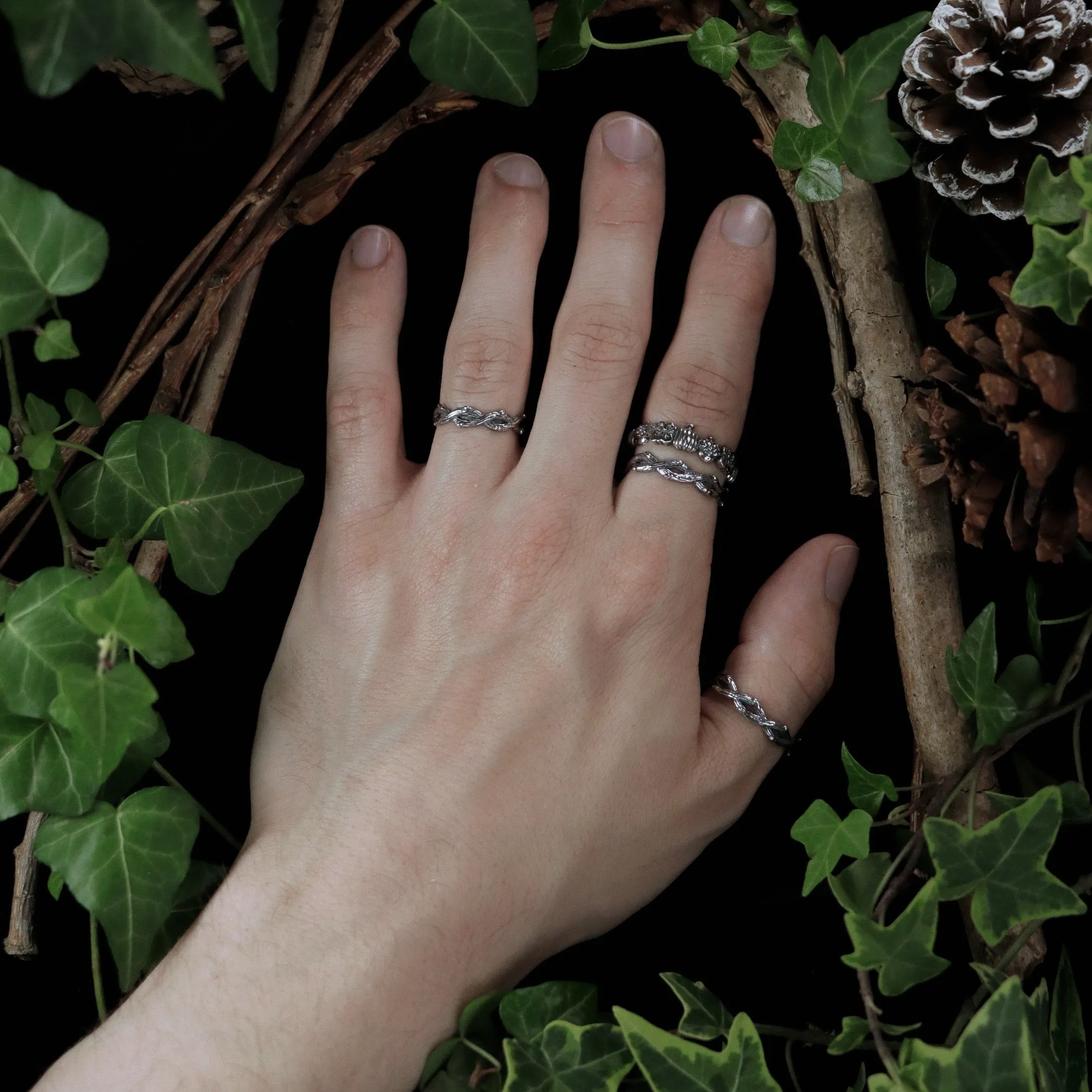 Silvestre Double Wrap Gothic Thorn Branch Ring