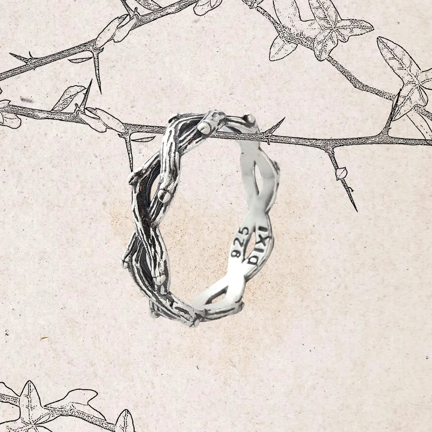 Silvestre Double Wrap Gothic Thorn Branch Ring