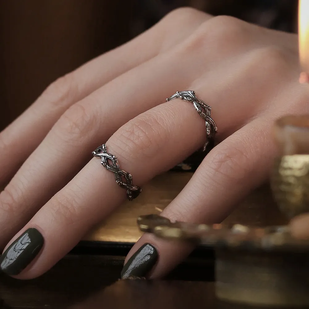 Silvestre Double Wrap Gothic Thorn Branch Ring