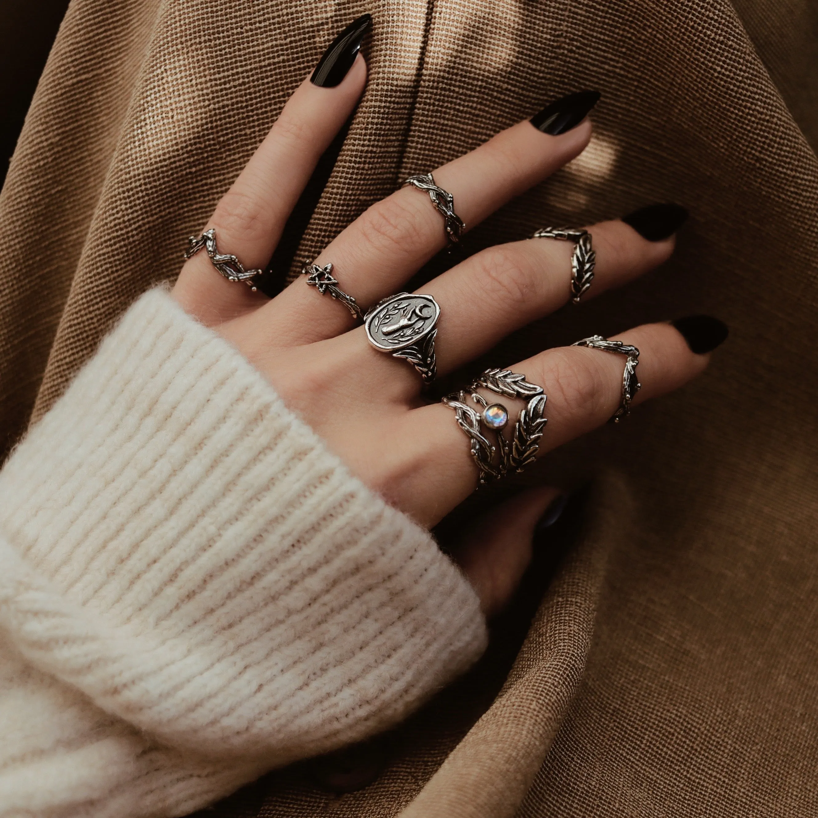 Silvestre Double Wrap Gothic Thorn Branch Ring