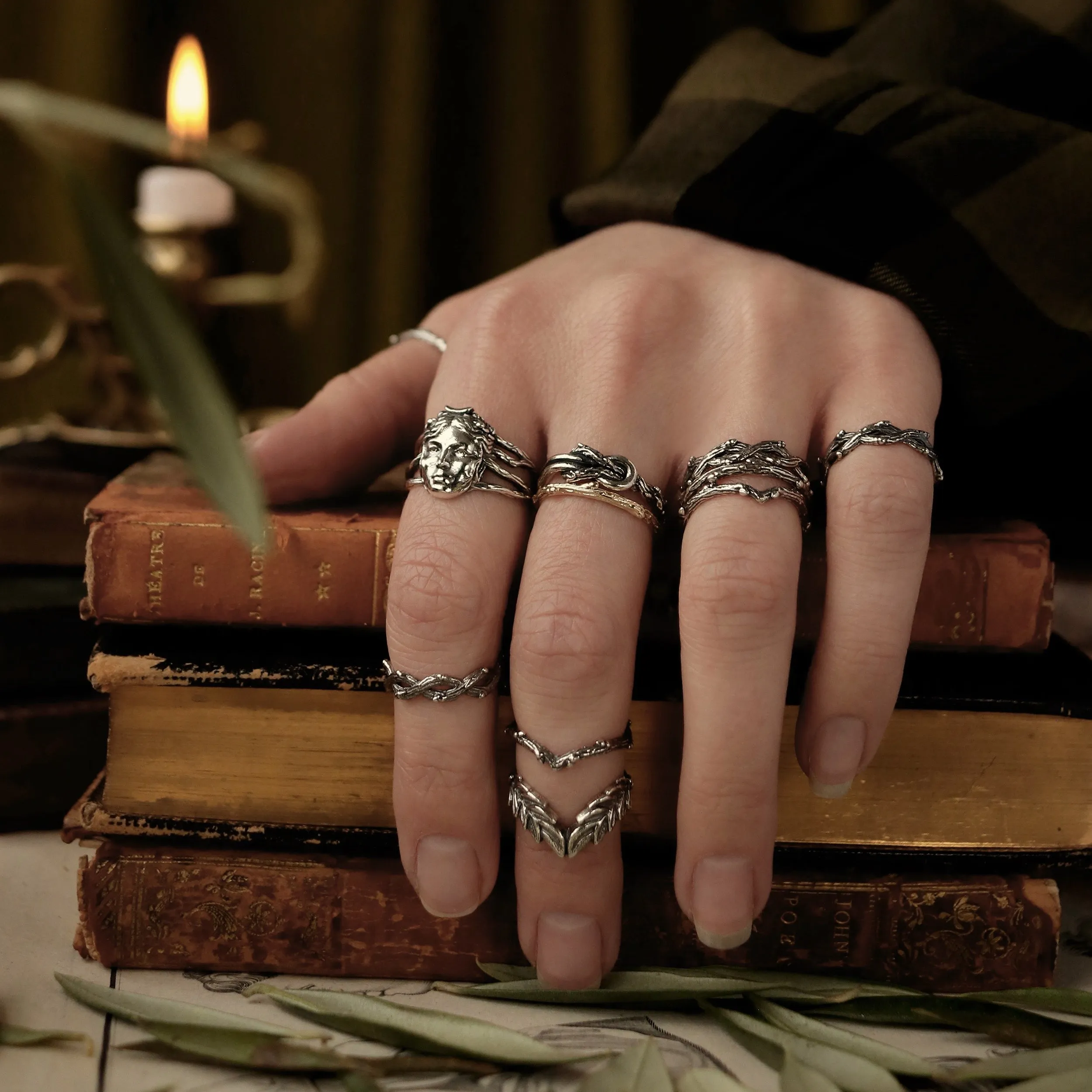 Silvestre Double Wrap Gothic Thorn Branch Ring