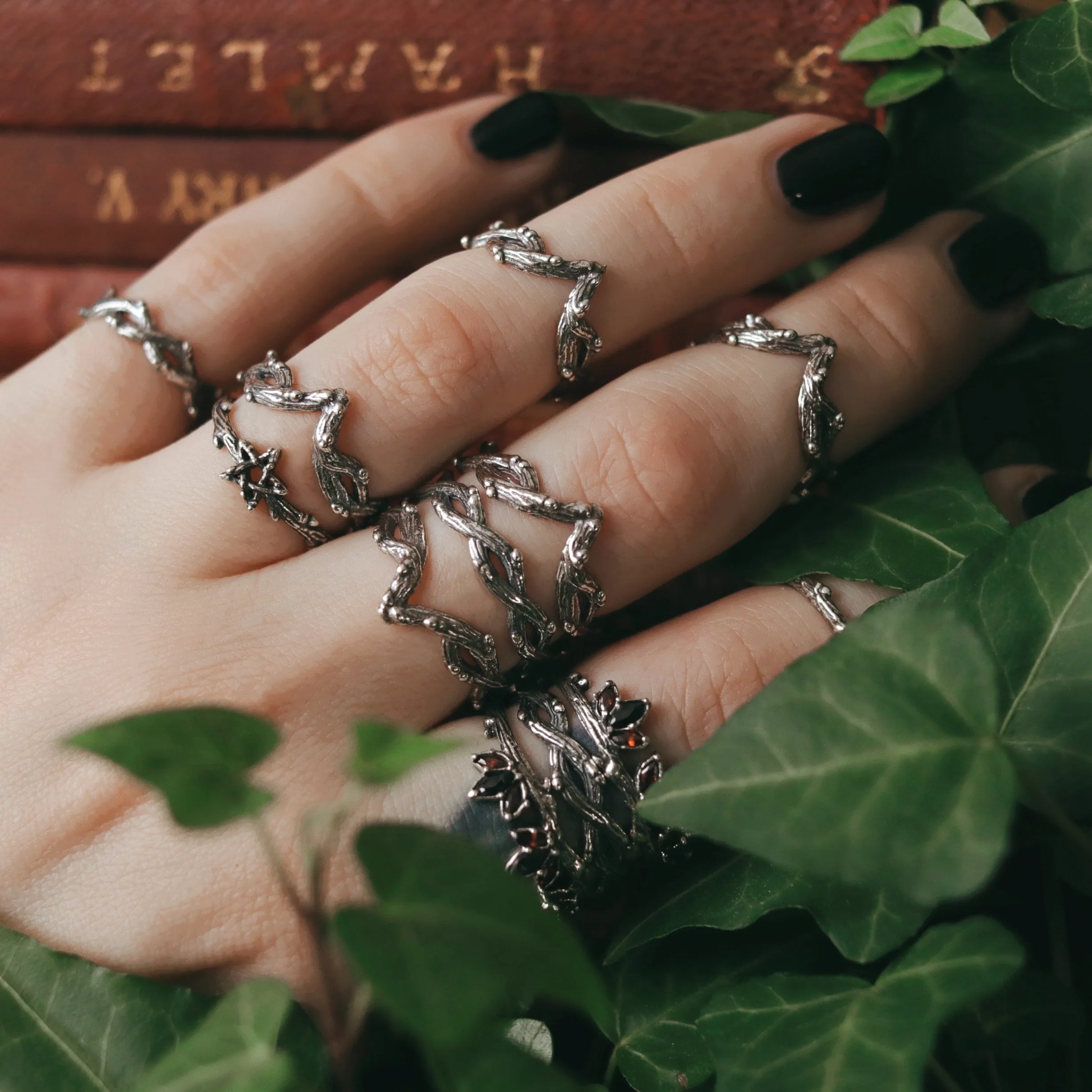 Silvestre Double Wrap Gothic Thorn Branch Ring