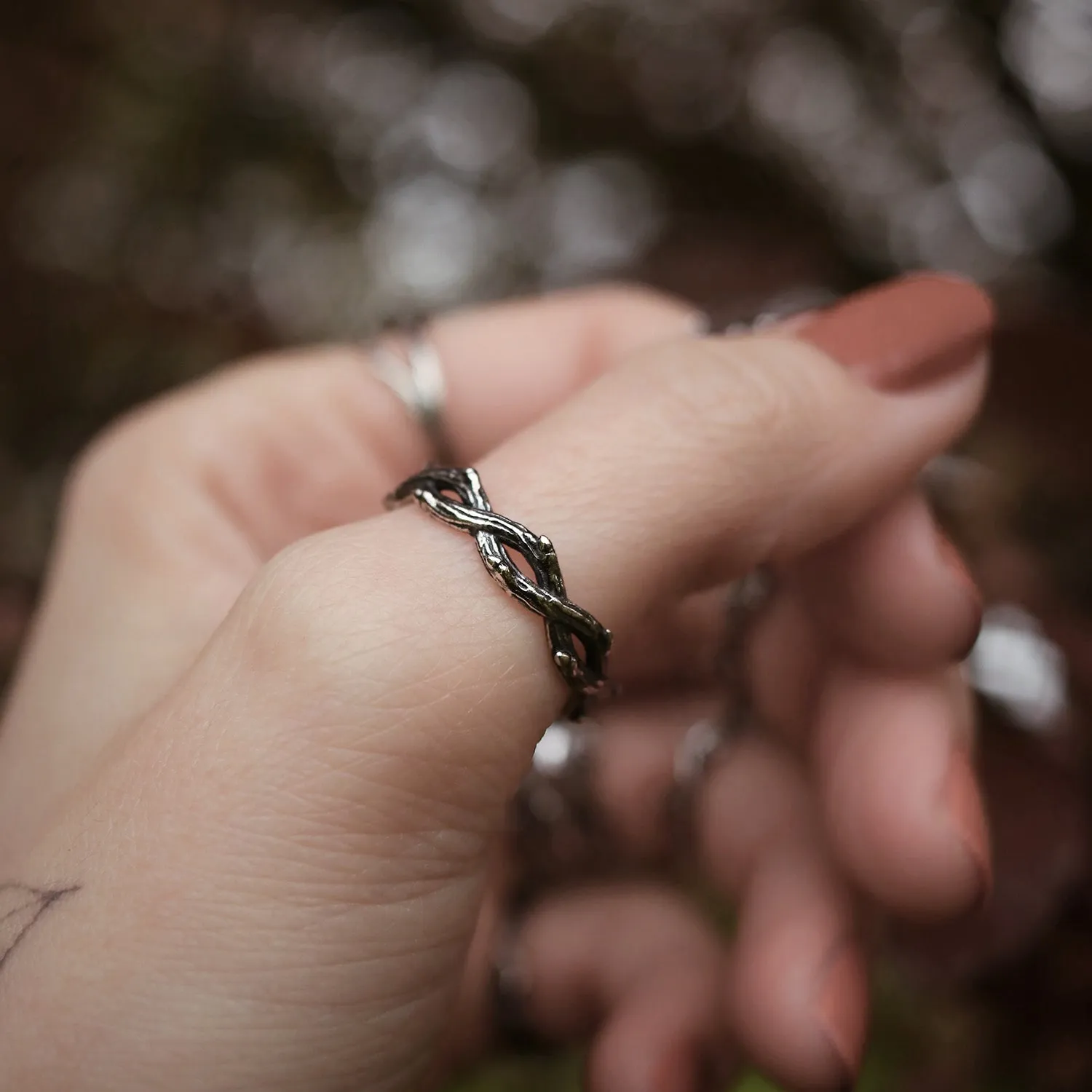 Silvestre Double Wrap Gothic Thorn Branch Ring