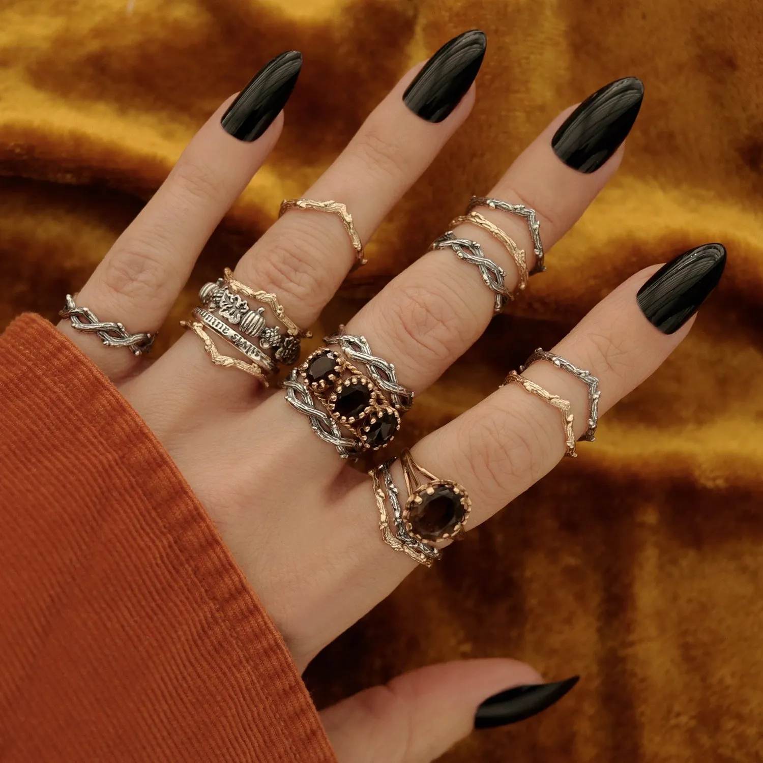 Silvestre Double Wrap Gothic Thorn Branch Ring