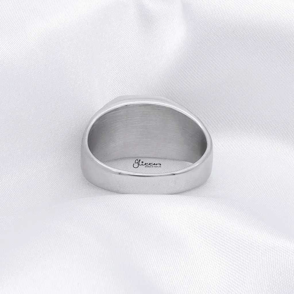 Stainless Steel Two Tone Cross Ring