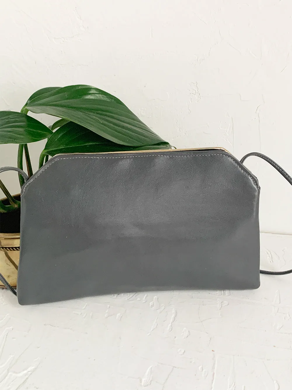 Steel Grey Leather CB Purse