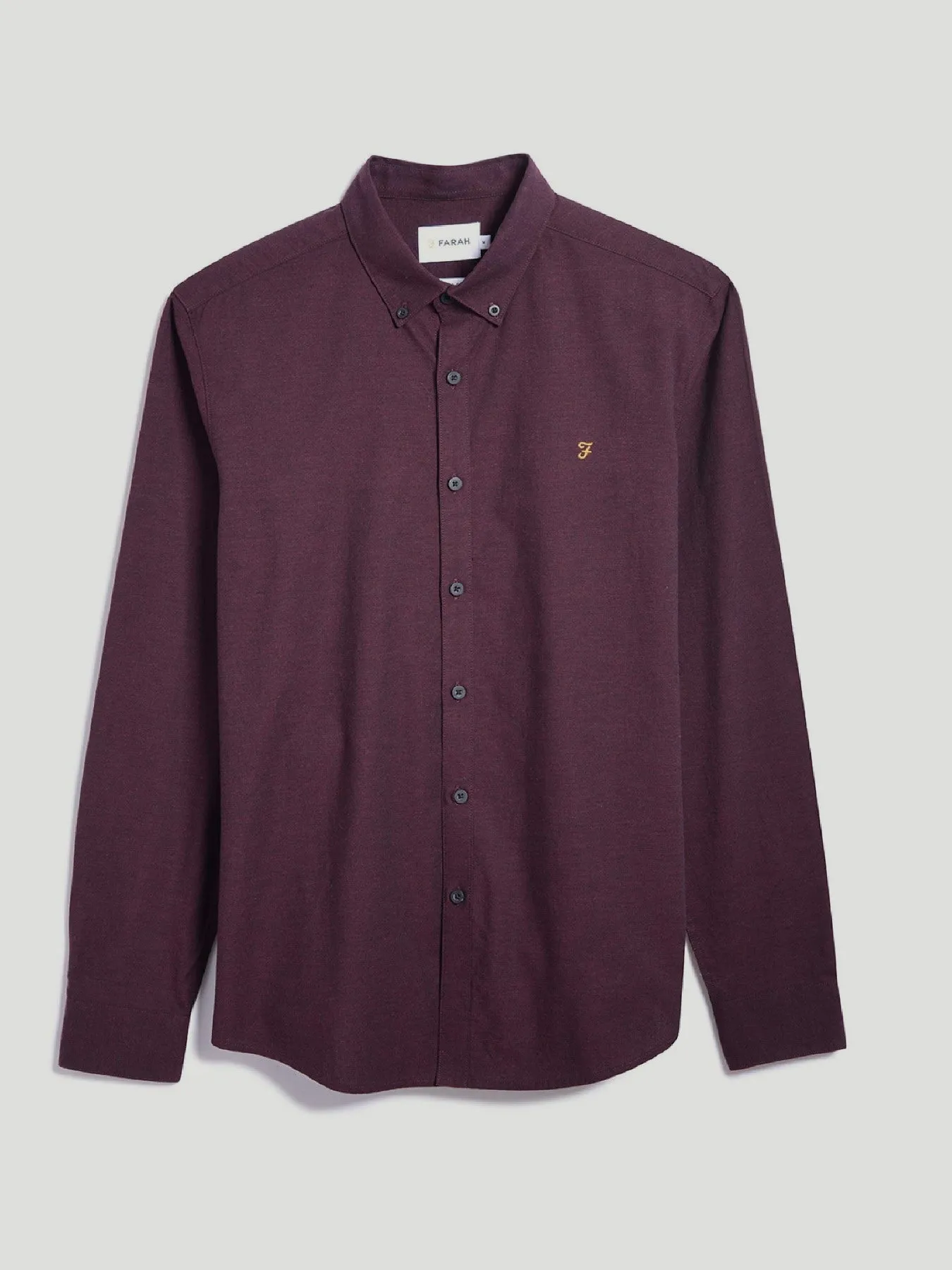 Steen Slim Fit Brushed Organic Cotton Shirt In Farah Red