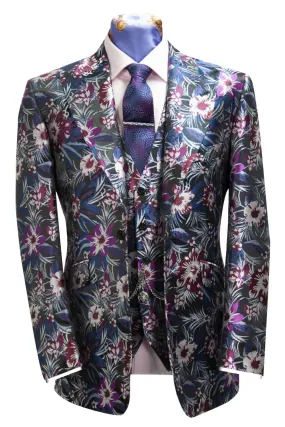 The Fluton Multi Floral Paisley Pattern Suit