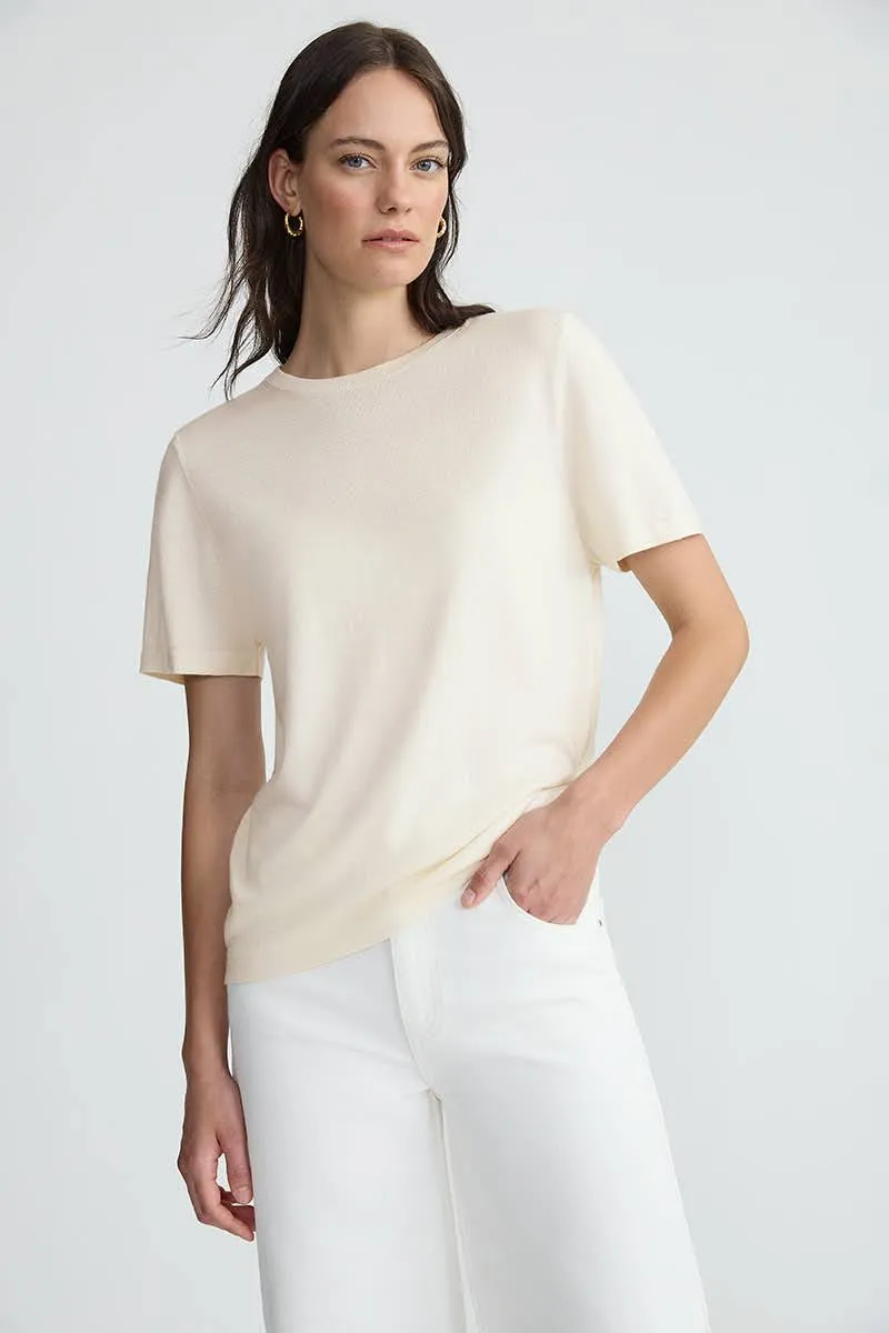 THE SILK TEE - IVORY