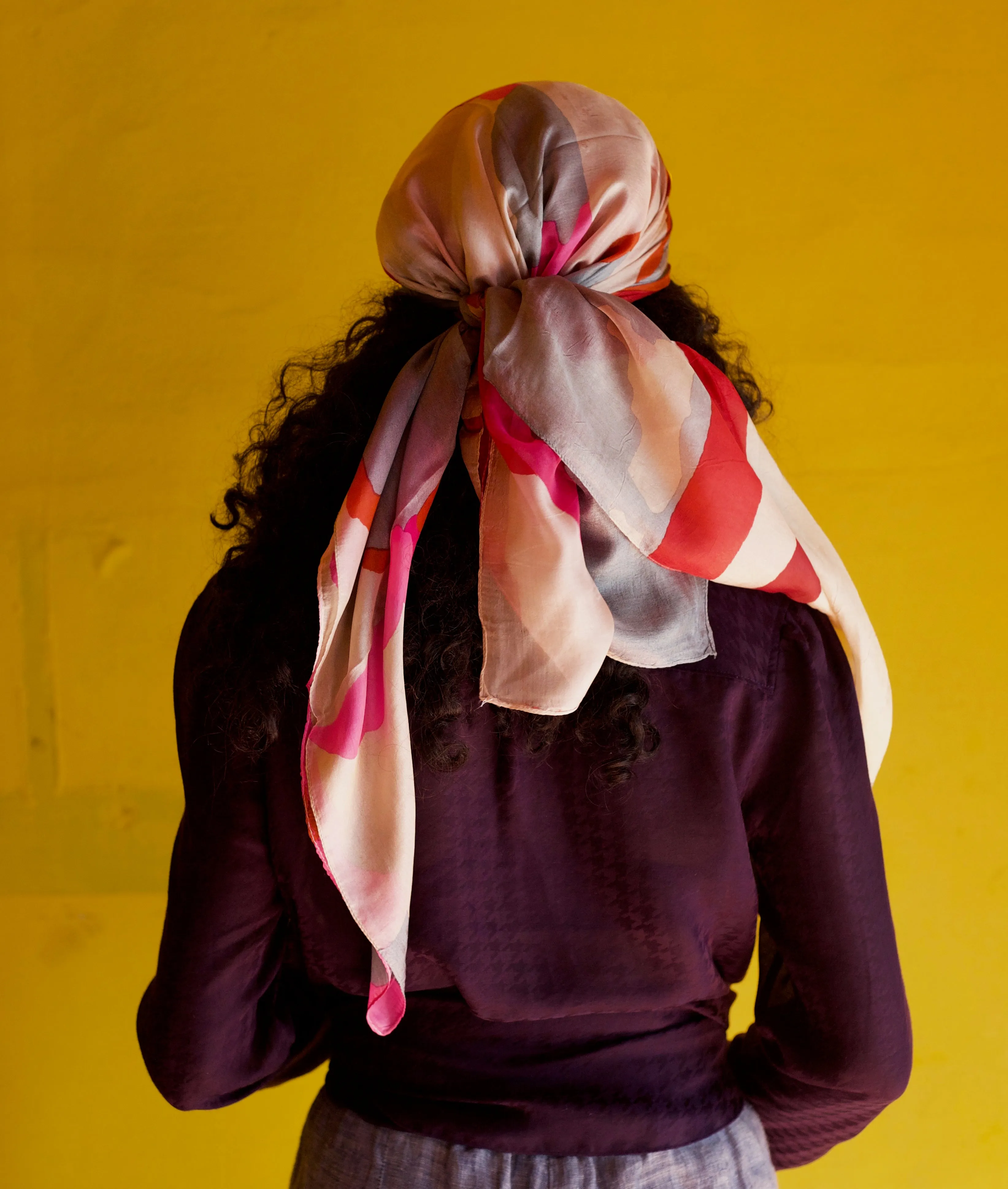 Upcycled Silk Scarf / Curly Hair Genie