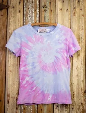 Vintage Blue and Purple Tie Dye T Shirt Small