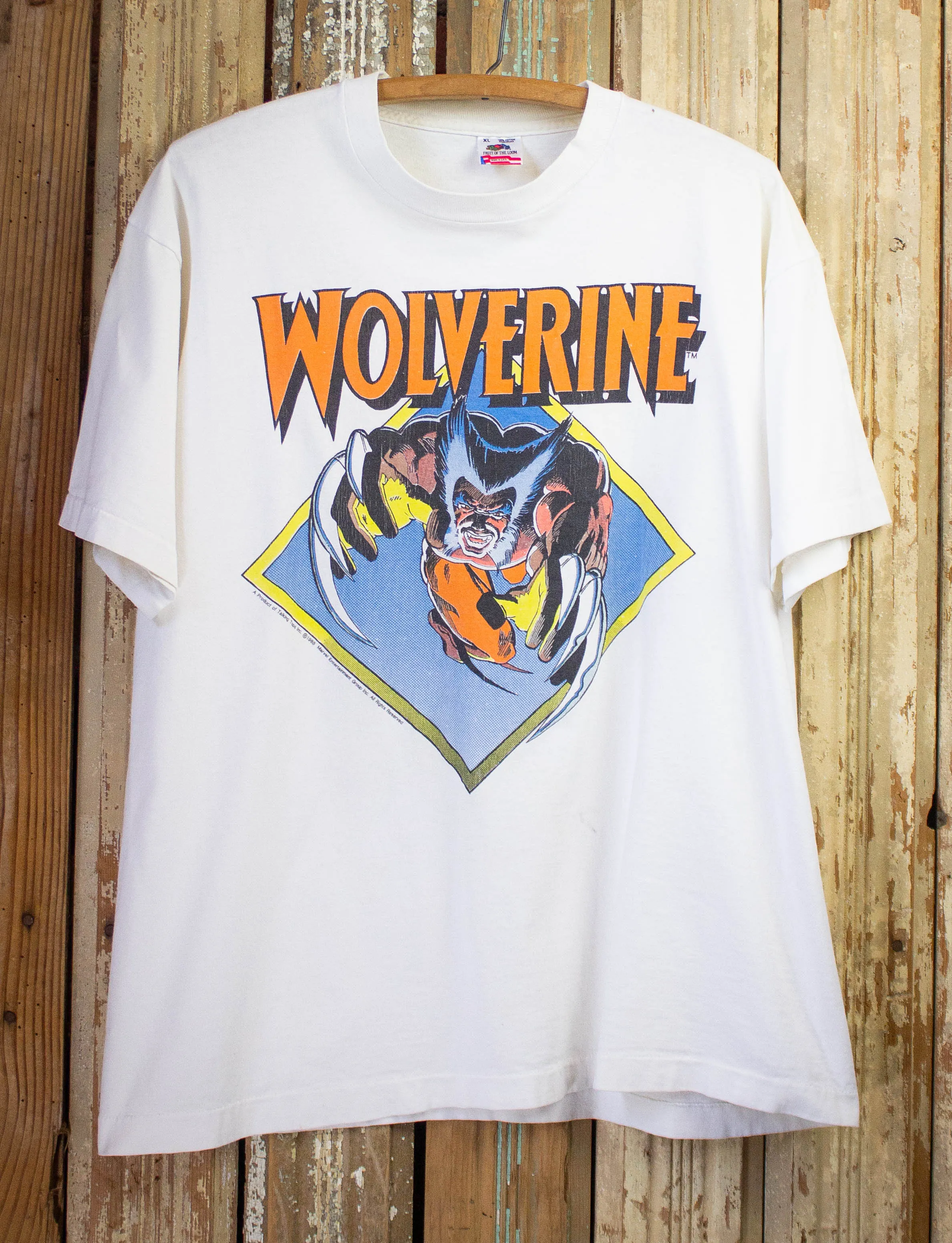 Vintage Wolverine Marvel Comic Book Graphic T-Shirt 1988 XL