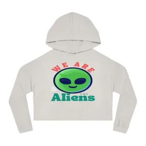 We Are The Aliens Cropped Hoodie